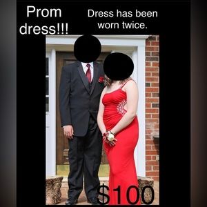 Nice red prom dress